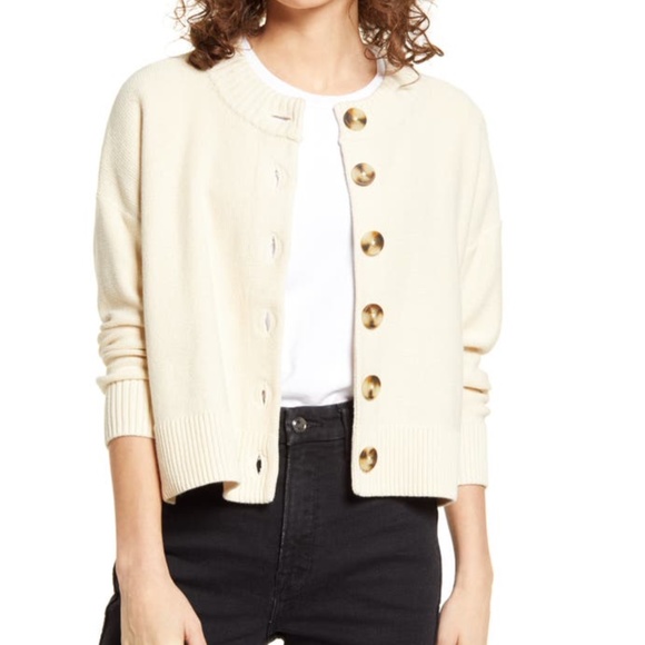 Madewell Sweaters - Madewell Broadway Cardigan in Cream Size Medium